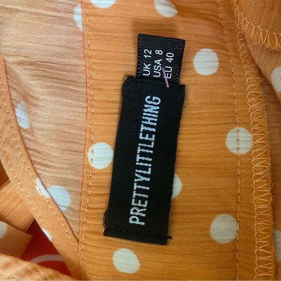 NWOT Pretty Little Thing Polkadot Halter Playsuit/Romper. Size 8. - Picture 9 of 10